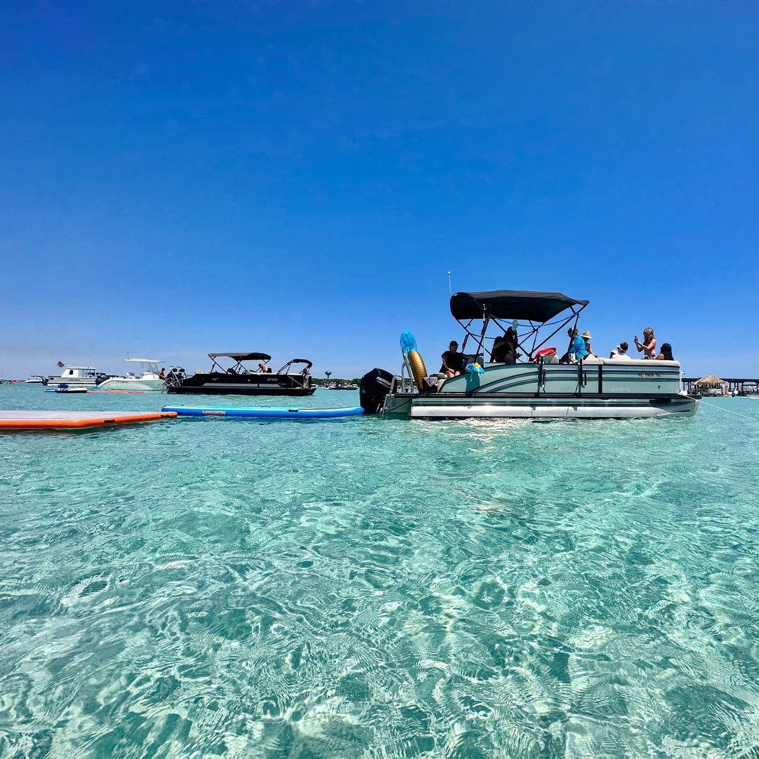 Explore Crab Island and Beyond with a Luxury Pontoon Charter in Destin