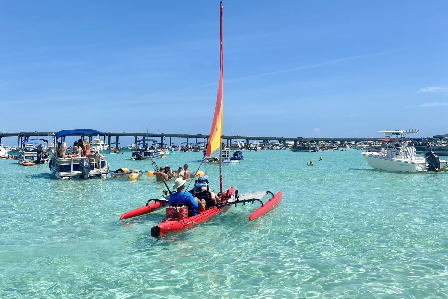 Discover Crab Island Destin Florida Private Pontoon Boat Charter